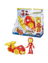 F6776_F7458,Spidey Prietenii Extraordinari Set Masinuta Si Figurina Si Accesoriu Iron Man