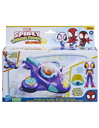 F6775_F7254,Spidey Prietenii Extraordinari Set Masinuta Si Figurina Ghost Spider