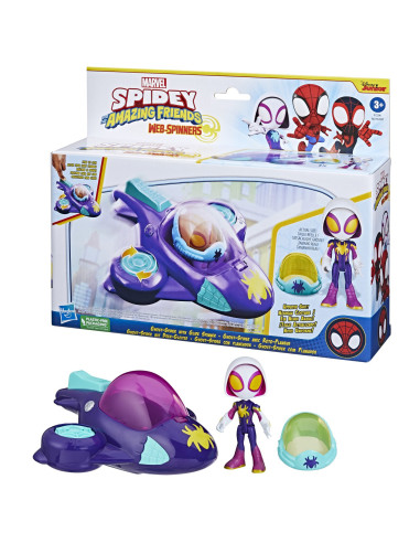 F6775_F7254,Spidey Prietenii Extraordinari Set Masinuta Si Figurina Ghost Spider