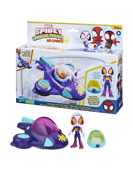 F6775_F7254,Spidey Prietenii Extraordinari Set Masinuta Si Figurina Ghost Spider