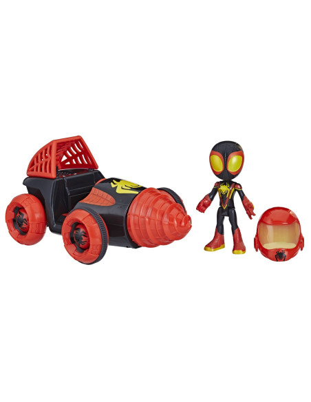 F6775_F7253,Spidey Prietenii Extraordinari Set Masinuta Si Figurina Miles Morales