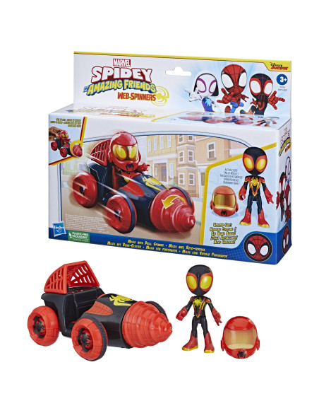 F6775_F7253,Spidey Prietenii Extraordinari Set Masinuta Si Figurina Miles Morales