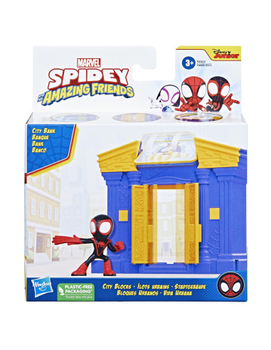 F6688_F8362,Spidey Prietenii Extraordinari City Bloks Set De Constructie Banca