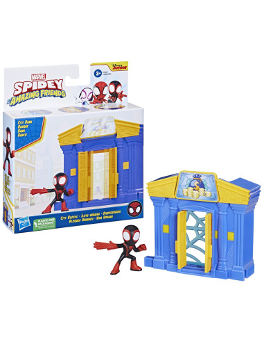 F6688_F8362,Spidey Prietenii Extraordinari City Bloks Set De Constructie Banca
