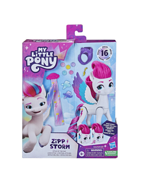 F6349_F6452,My Little Pony Set Figurina Style Of The Day Zipp Storm 14cm
