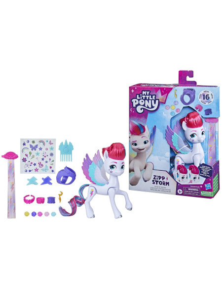 F6349_F6452,My Little Pony Set Figurina Style Of The Day Zipp Storm 14cm