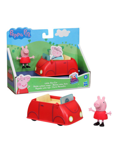 F2185_F2212,Peppa Pig Vehicul Cu Figurina Micuta Masina Rosie