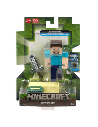 MTGTP08_HMB17,Minecraft Craft A Block Figurina Steve 8cm