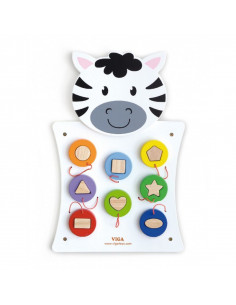 Jucarie de perete Zebra - Potriveste formele, Viga,50681 2