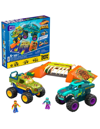 MTHKF89,Hot Wheels Monster Truck Mega Bloks Set Mega Wrex