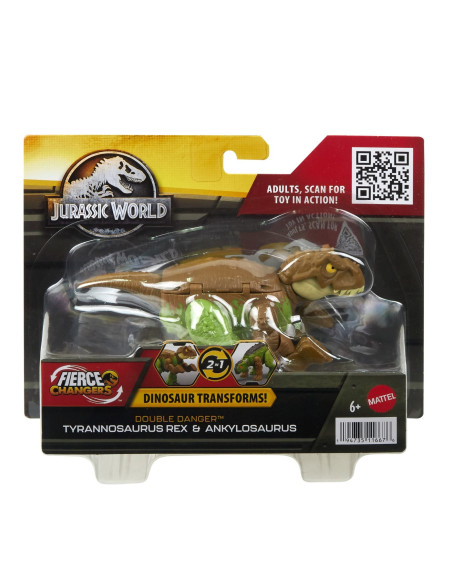 MTHLP05_HLP06,Jurassic World Fierce Changers Double Danger Dinozaur Transformabil Tyrannosaurus Rex Si Ankylosaurus Maro