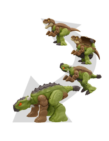 MTHLP05_HLP06,Jurassic World Fierce Changers Double Danger Dinozaur Transformabil Tyrannosaurus Rex Si Ankylosaurus Maro