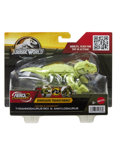 MTHLP05_HLP08,Jurassic World Fierce Changers Double Danger Dinozaur Transformabil Tyrannosaurus Rex Si Ankylosaurus Verde