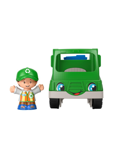 MTGGT33_GMJ17,Fisher Price Little People Vehicul Camion Reciclare 10cm