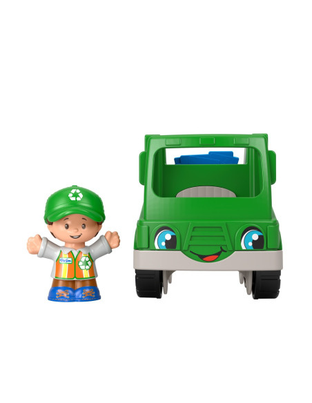 MTGGT33_GMJ17,Fisher Price Little People Vehicul Camion Reciclare 10cm