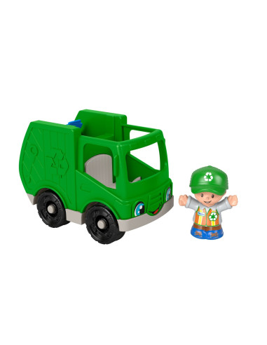 MTGGT33_GMJ17,Fisher Price Little People Vehicul Camion Reciclare 10cm