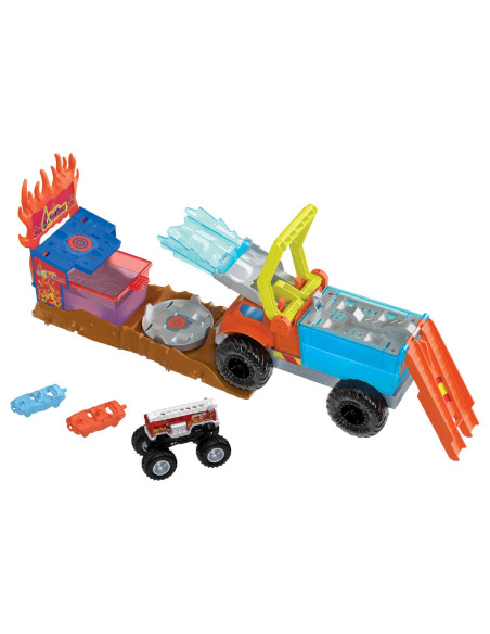 MTHPN73,Hot Wheels Monster Truck Arena Smashers Color Shifters Salvarea Lui 5alarm