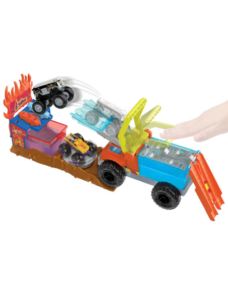 MTHPN73,Hot Wheels Monster Truck Arena Smashers Color Shifters Salvarea Lui 5alarm