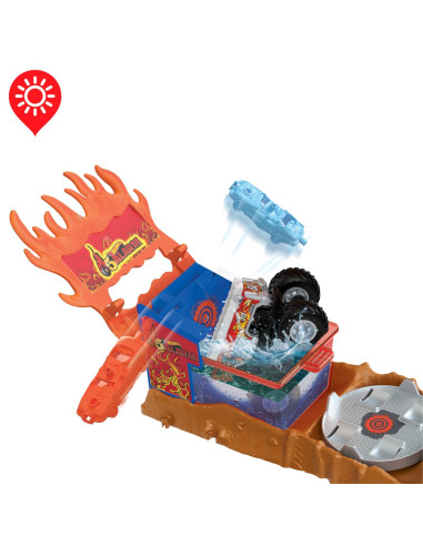 MTHPN73,Hot Wheels Monster Truck Arena Smashers Color Shifters Salvarea Lui 5alarm