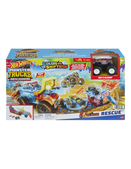 MTHPN73,Hot Wheels Monster Truck Arena Smashers Color Shifters Salvarea Lui 5alarm