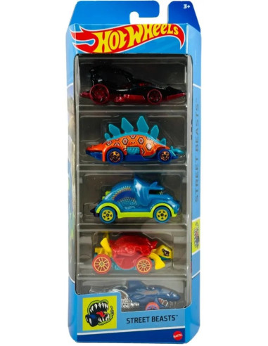 MT1806_HLY77,Set 5 Masini Hot Wheels Street Beasts