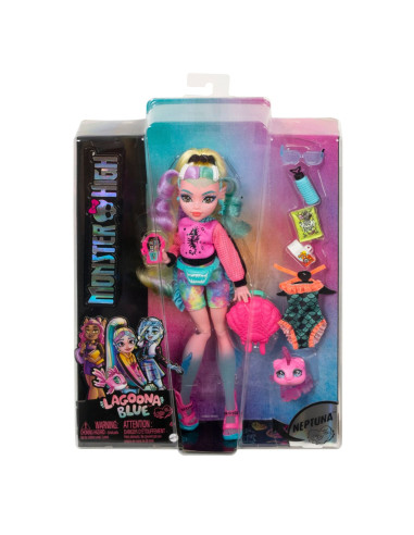 MTHHK55,Monster High Papusa Lagoona Blue Cu Animalut Si Accesorii