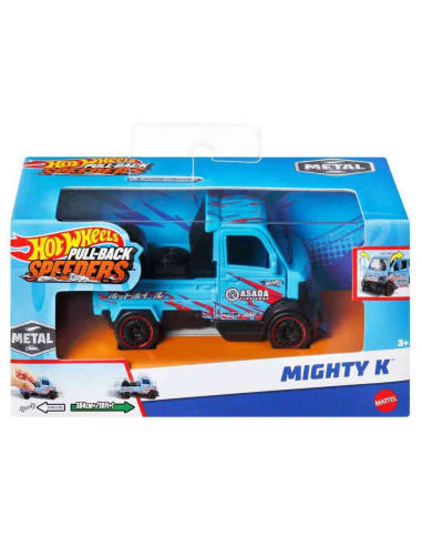 MTHPR70_HPR77,Hot Wheels Masinuta Metalica Cu Sistem Pull Back Mighty K Scara 1:43