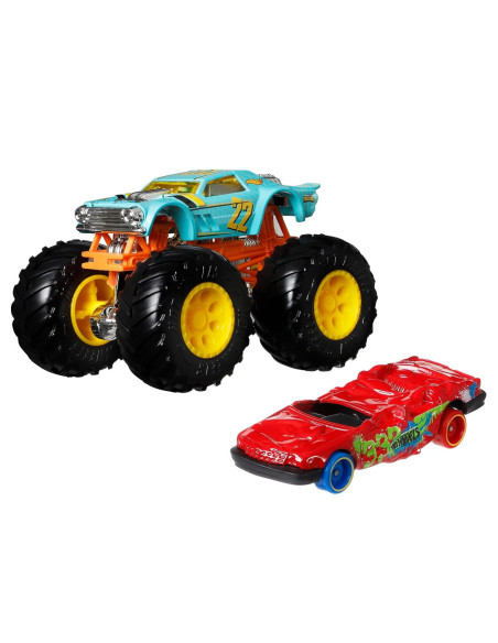 MTGRH81_HKM18,Hot Wheels Monster Truck Si Masinuta Metalica Night Shifter