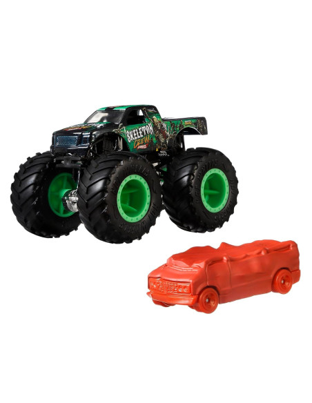MTGRH81_HKM11,Hot Wheels Monster Truck Si Masinuta Metalica Skeleton Crew