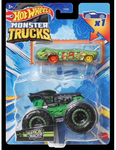 MTGRH81_HKM16,Hot Wheels Monster Truck Si Masinuta Metalica Ratical Racer