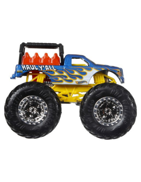 MTFYJ64_HLT67,Hot Wheels Monster Truck Set 2 Masini Scara 1 La 64 Haul Yall Si Taxi
