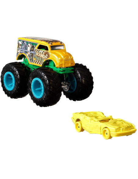 MTGRH81_HKM12,Hot Wheels Monster Truck Si Masinuta Metalica Hound Hauller