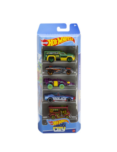 MT1806_HTV39,Set 5 Masini Hot Wheels City