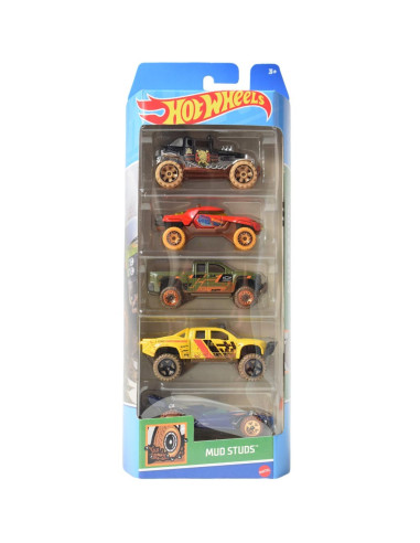 MT1806_HTV40,Set 5 Masini Hot Wheels Mud Studs