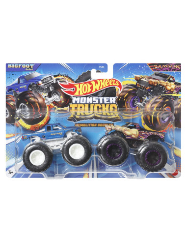 MTFYJ64_HWN59,Hot Wheels Monster Truck Set 2 Masini Scara 1 La 64 Bigfoot Si Samson