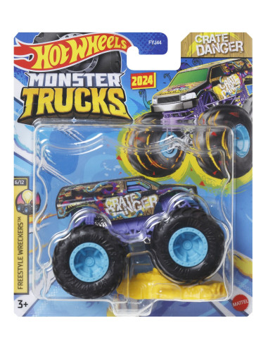 MTFYJ44_HTM61,Hot Wheels Monster Truck Masinuta Crate Danger Scara 1:64