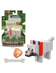 MTGTP08_HTN07,Minecraft Craft A Block Figurina Tamed Wolf 8cm