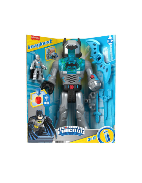 MTHMK87_HMK88,Fisher Price Imaginext Dc Super Friends Robot Batman In Costum Gri 30cm