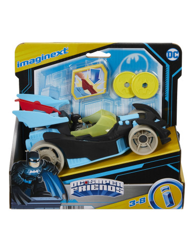 MTM5649_HFD48,Fisher Price Imaginext Dc Super Friends Vehicul Cu Figurina Batman Cu Costum Gri