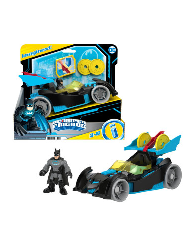 MTM5649_HFD48,Fisher Price Imaginext Dc Super Friends Vehicul Cu Figurina Batman Cu Costum Gri