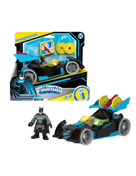 MTM5649_HFD48,Fisher Price Imaginext Dc Super Friends Vehicul Cu Figurina Batman Cu Costum Gri