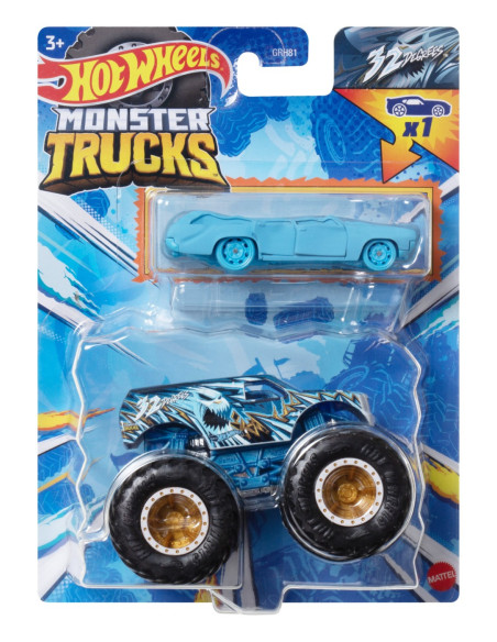 MTGRH81_HWN35,Hot Wheels Monster Truck Si Masinuta Metalica 32 Degrees