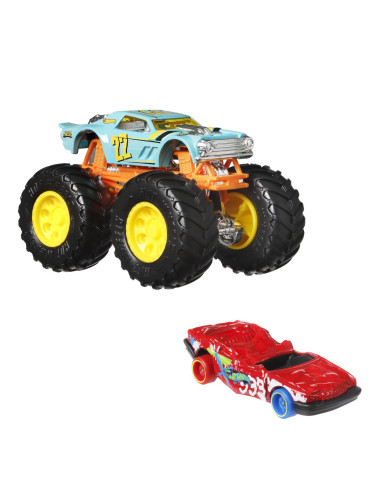 MTGRH81_HWN36,Hot Wheels Monster Truck Si Masinuta Metalica Night Shifter