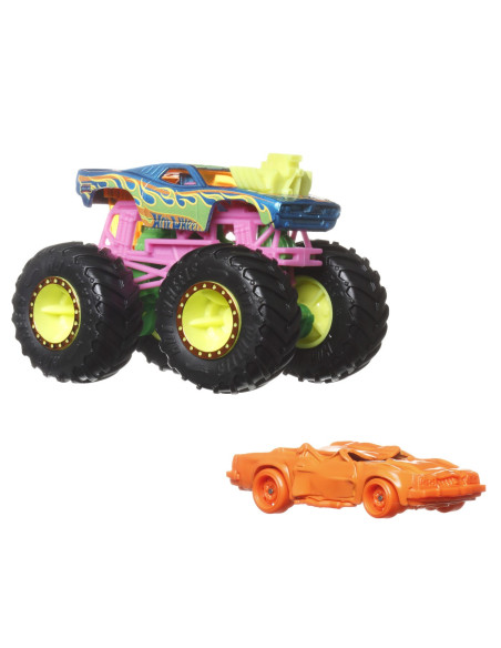 MTGRH81_HWN37,Hot Wheels Monster Truck Si Masinuta Metalica Rodger Dodger