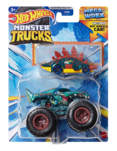 MTGRH81_HWN43,Hot Wheels Monster Truck Si Masinuta Metalica Mega Wrex