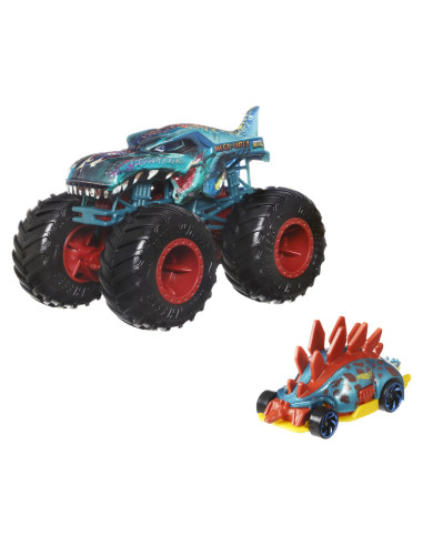 MTGRH81_HWN43,Hot Wheels Monster Truck Si Masinuta Metalica Mega Wrex