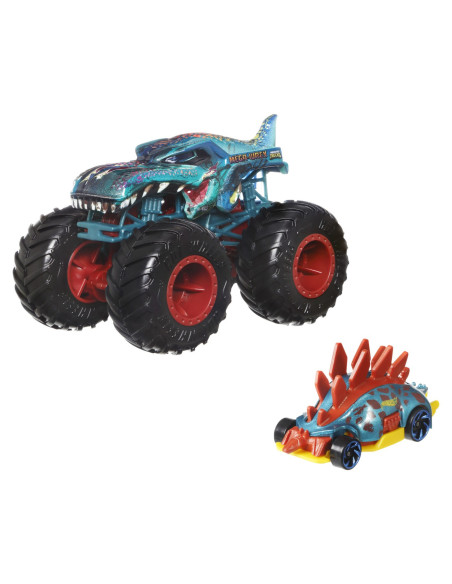 MTGRH81_HWN43,Hot Wheels Monster Truck Si Masinuta Metalica Mega Wrex