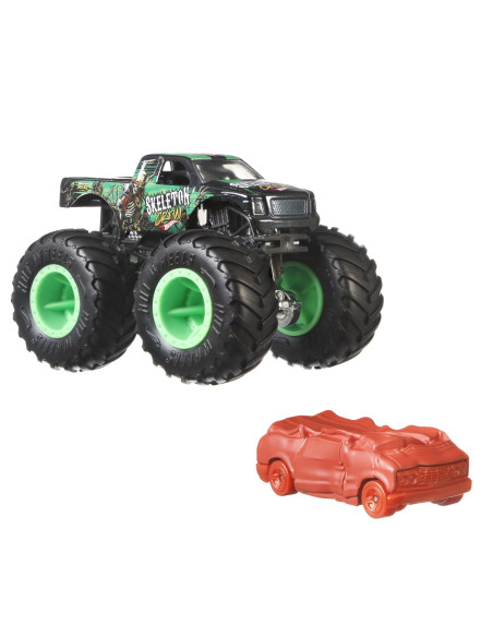 MTGRH81_HWN44,Hot Wheels Monster Truck Si Masinuta Metalica Skeleton Crew
