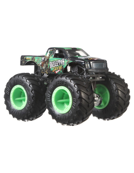 MTGRH81_HWN44,Hot Wheels Monster Truck Si Masinuta Metalica Skeleton Crew