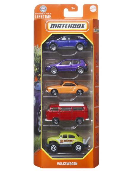 MTC1817_HVT70,Matchbox Set 5 Masinute Metalice Mbx Volkswagen Scara 1:64